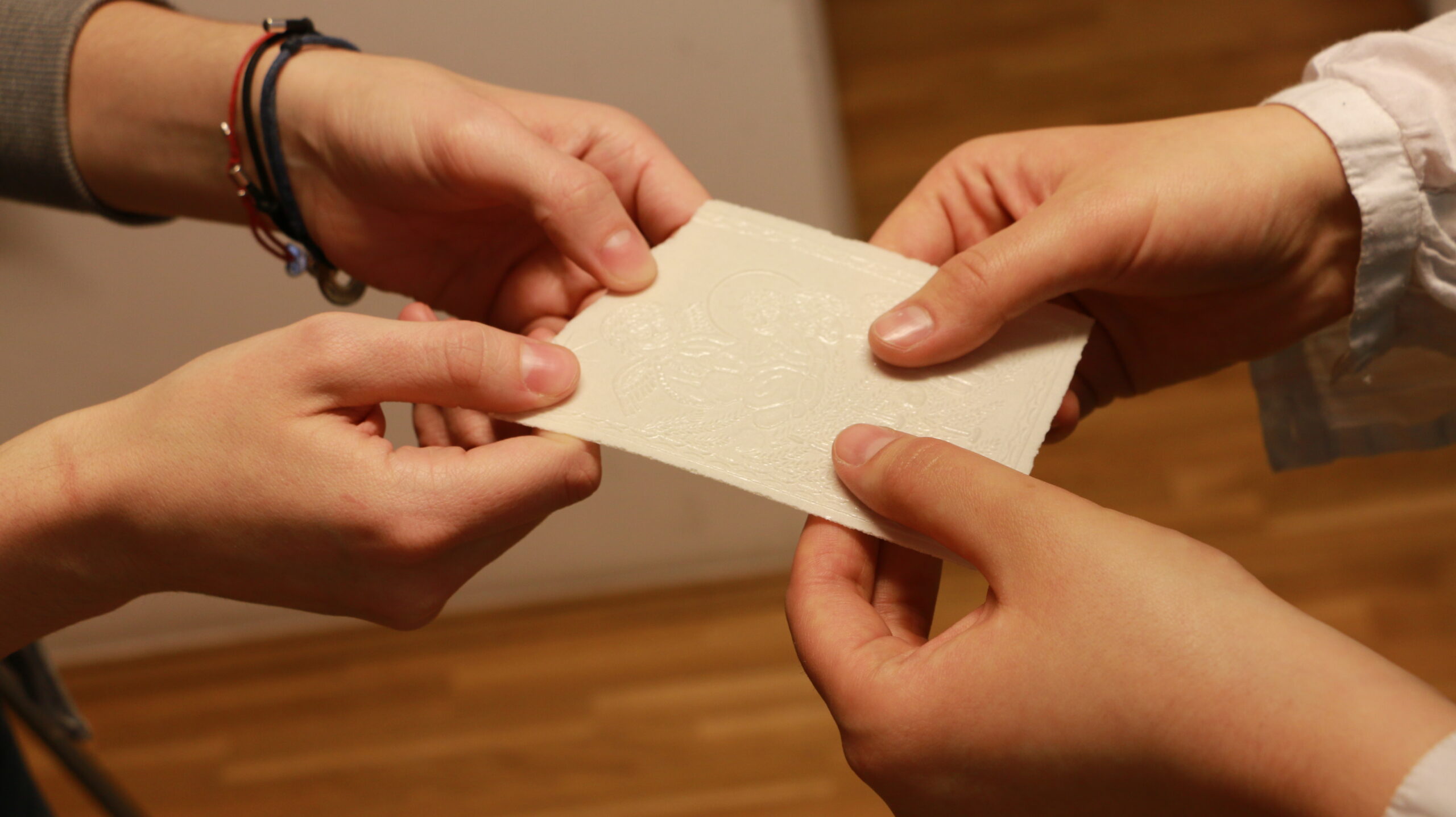 Sharing the Christmas wafer (opłatek)