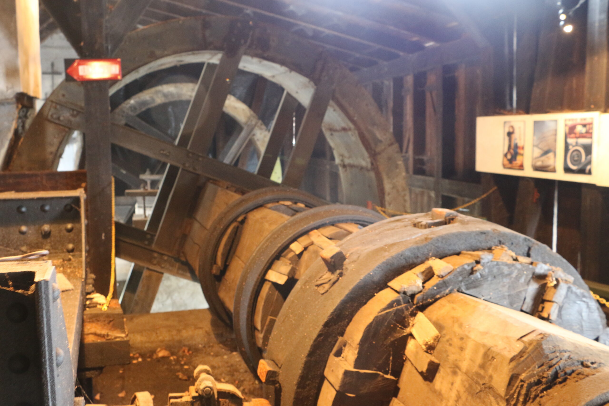 Water smithy – water wheel in operation