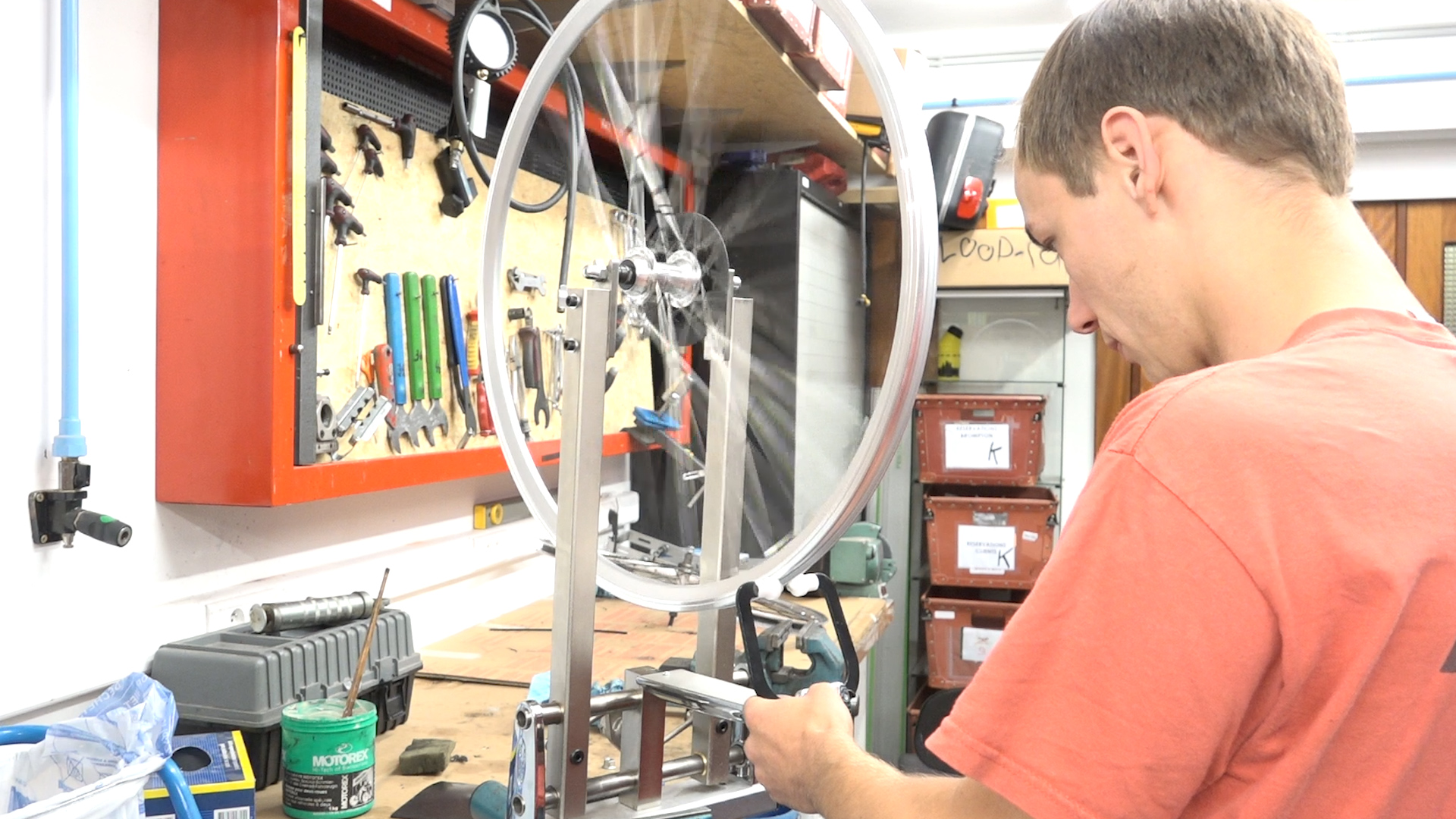 Test on the centring device