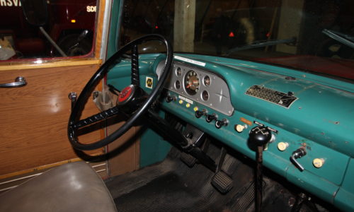 Inside Fire truck Ford F600-1958