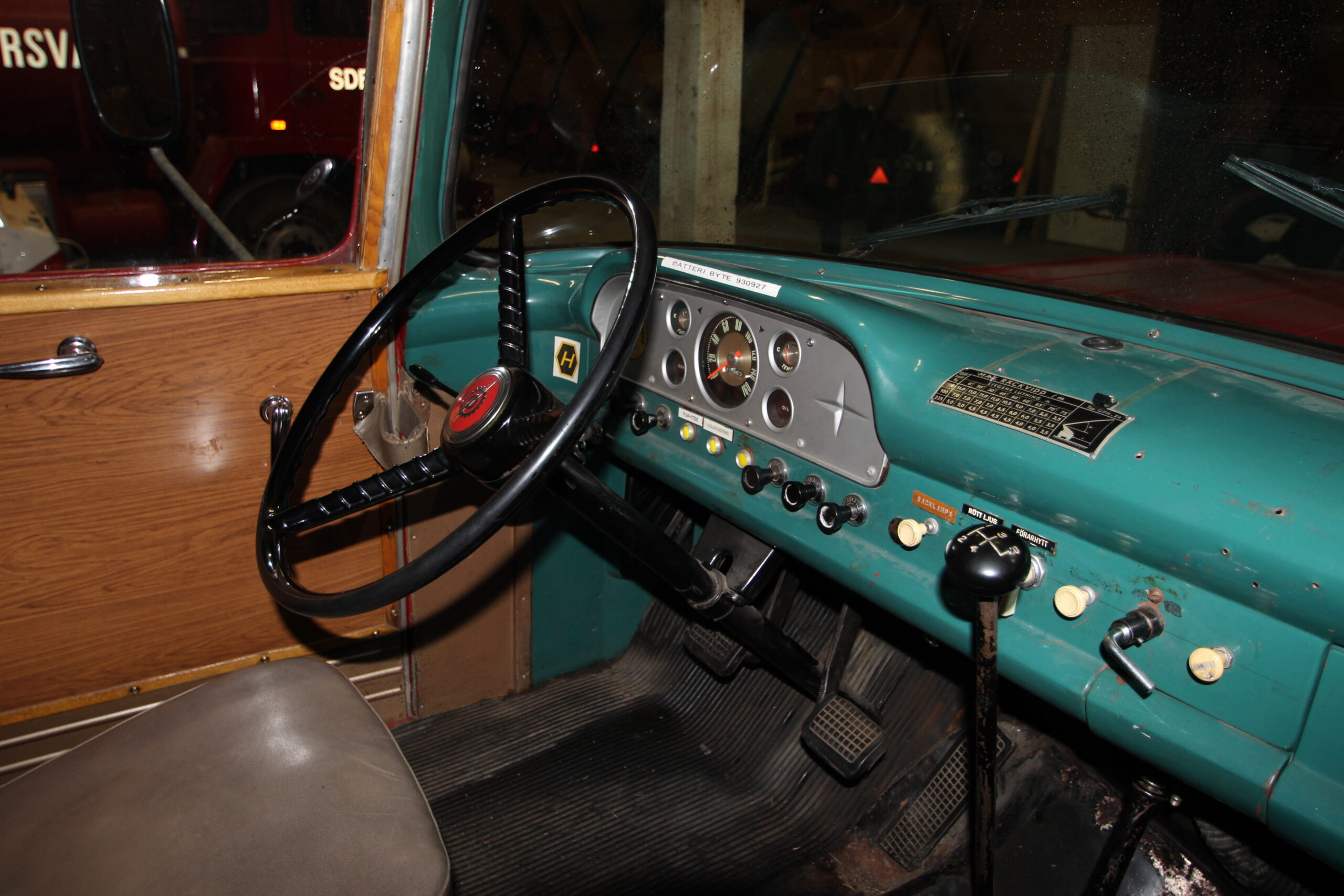 Fire truck recorded from driver's seat