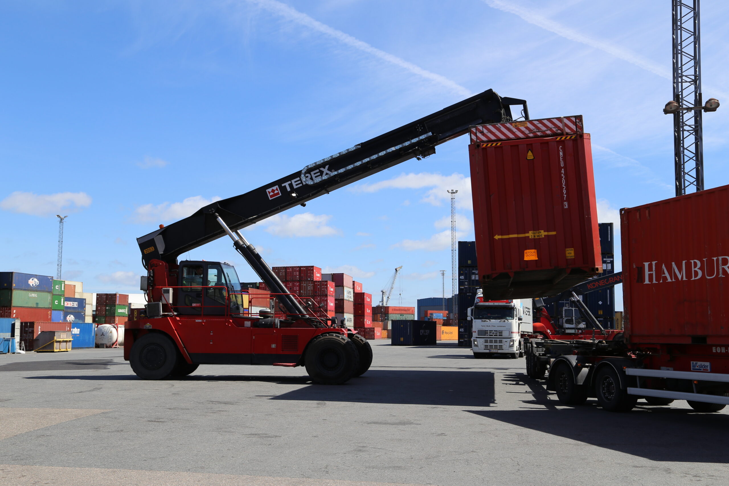 Container reach stackers