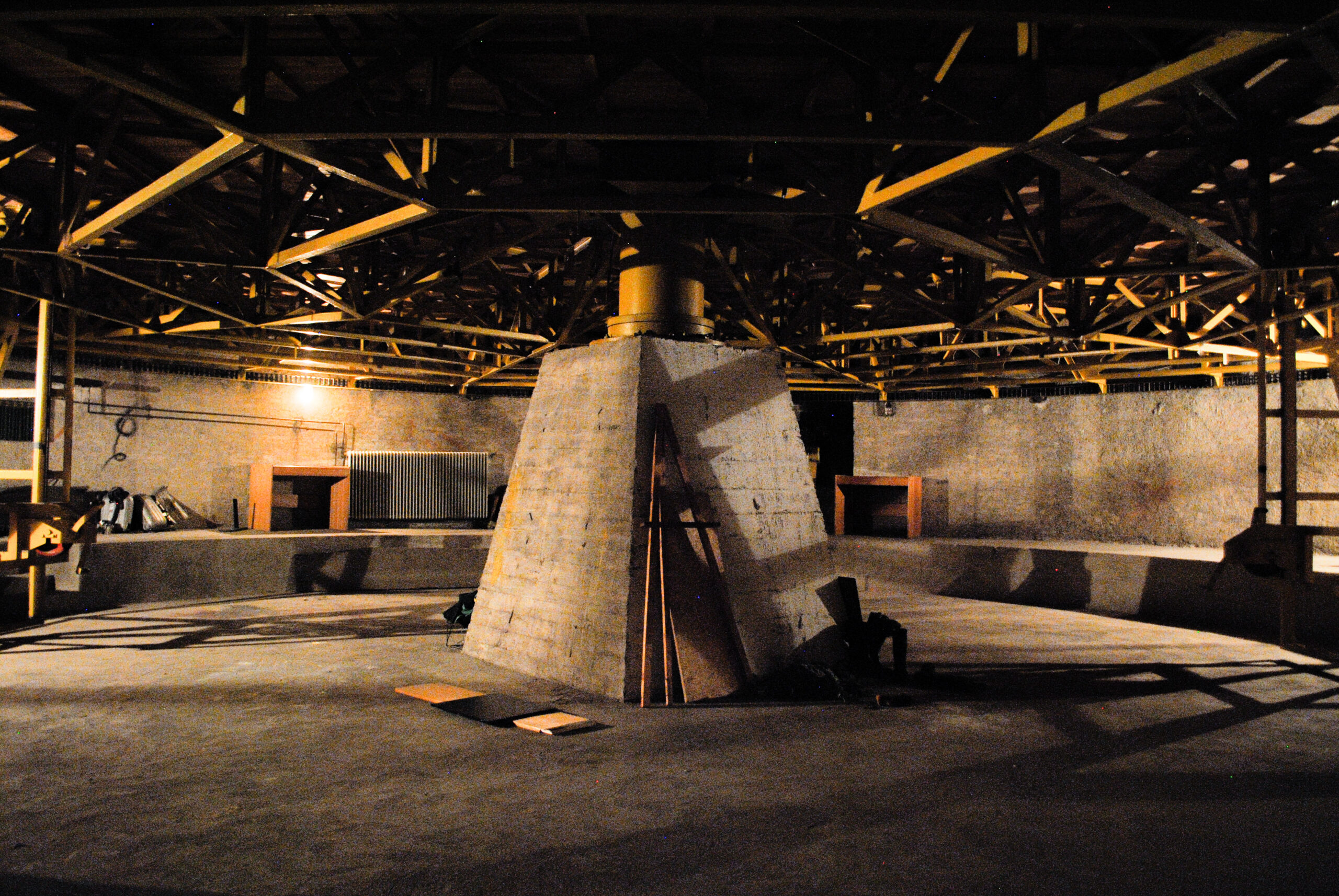 REVOLVING THEATRE STAGE – underneath