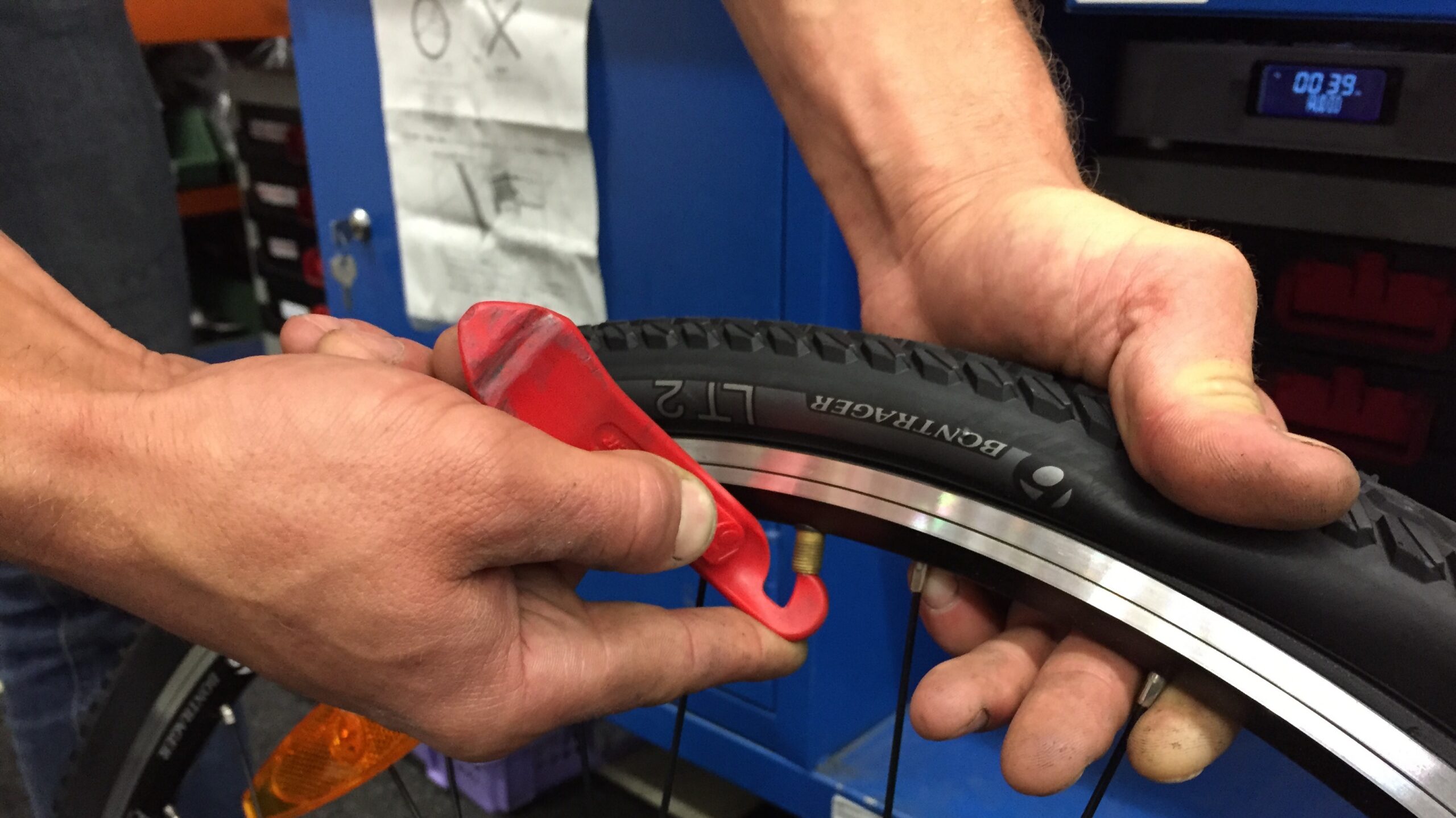 The tyre is deflated