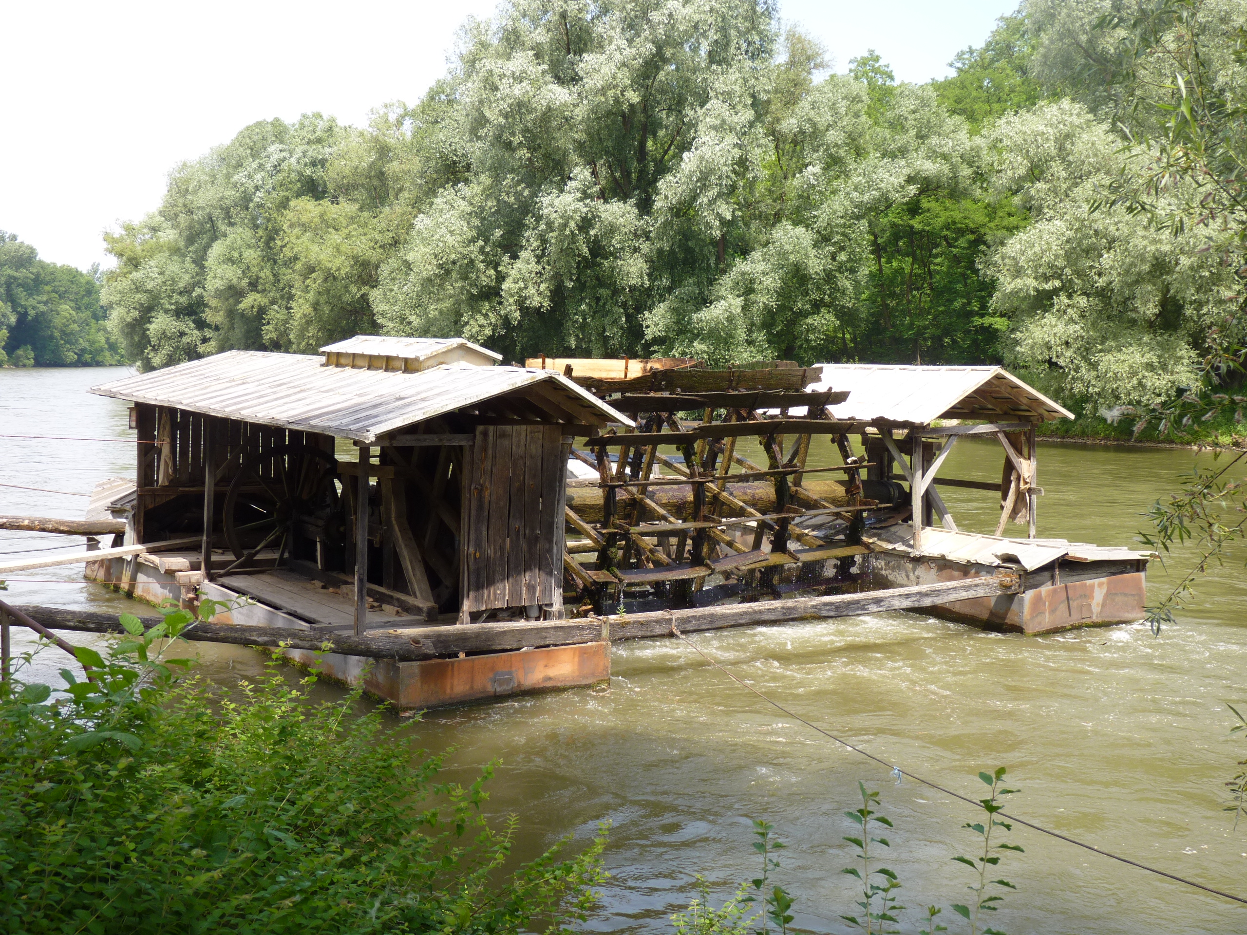 Floating mill – grinding stones (the Babič mill)