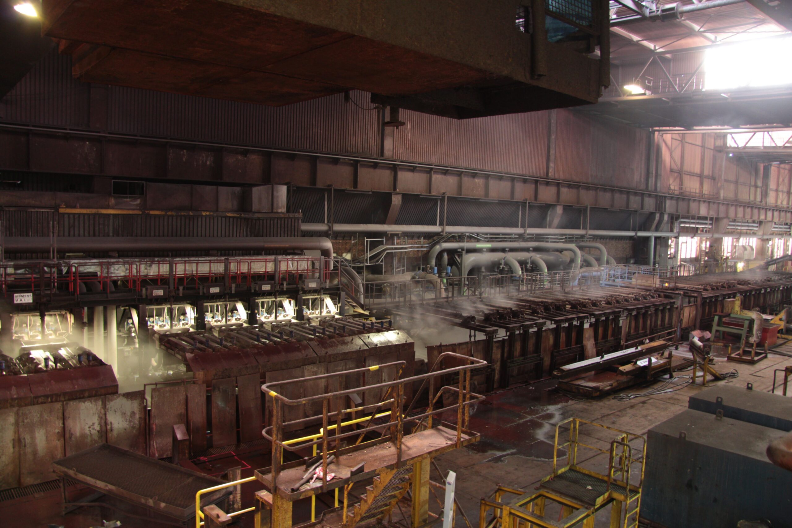 Steelwork: Cooling zone