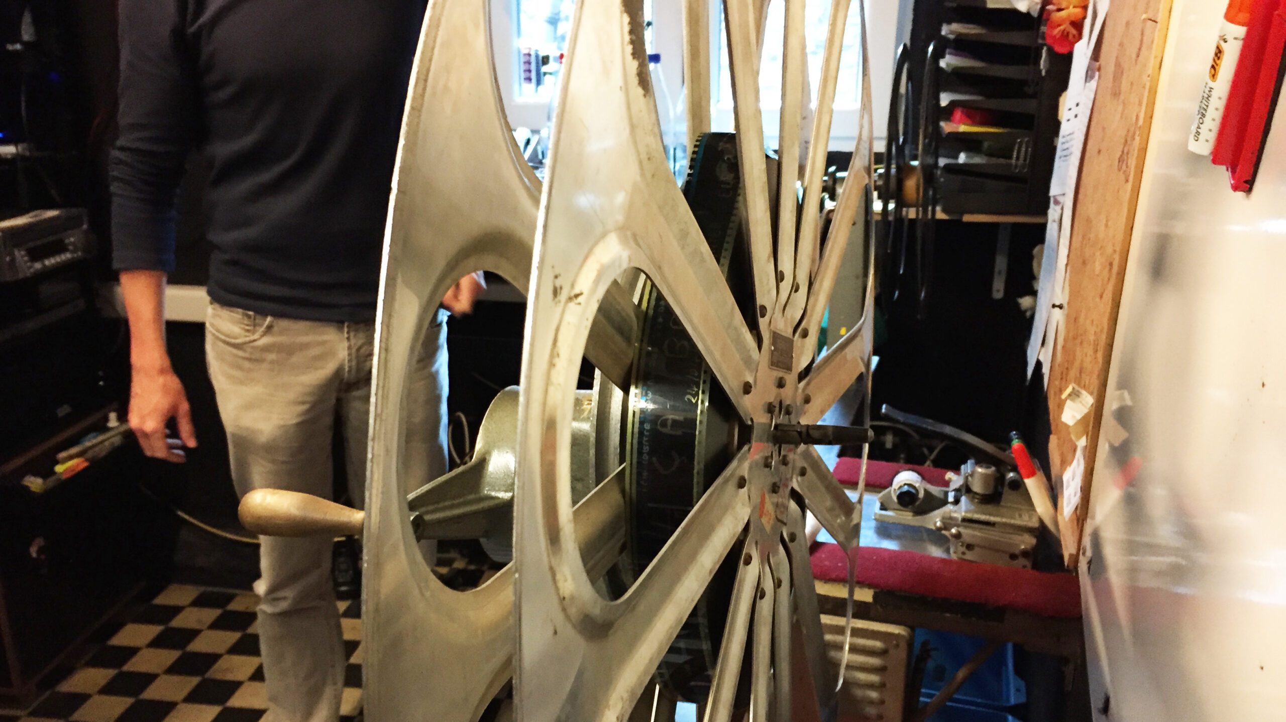 The removal of the film manually
