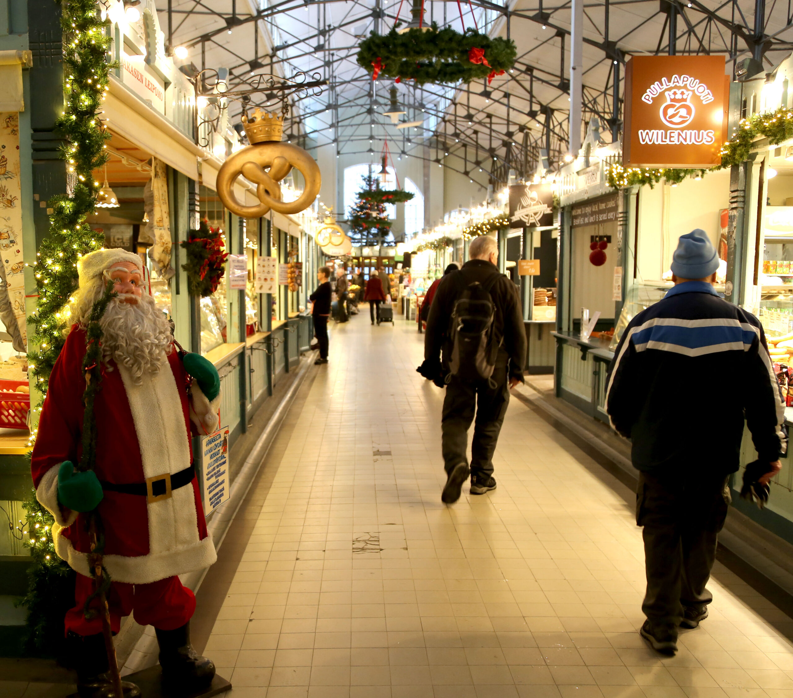 Tampere Market Hall at Christmas Time