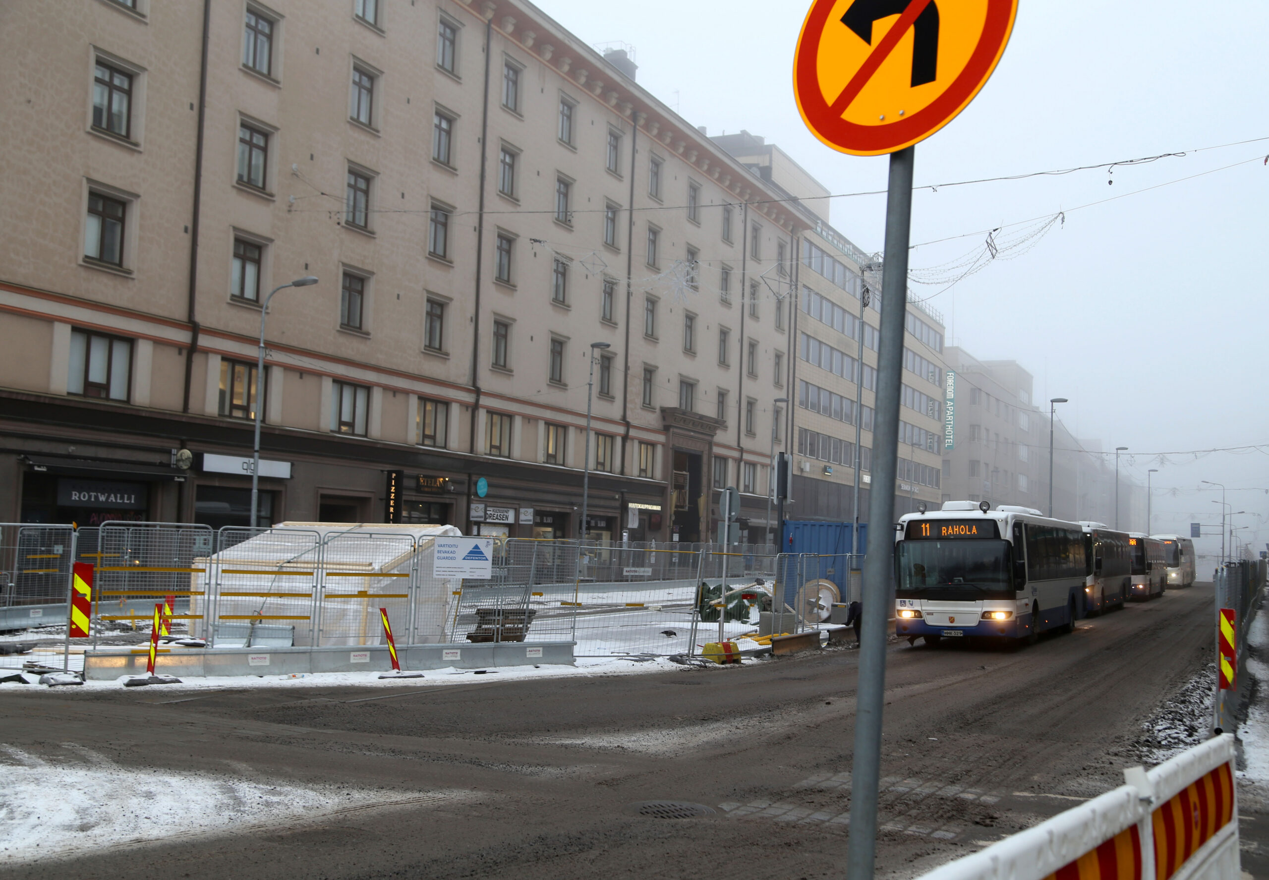 Tram Worksite in Hämeenkatu