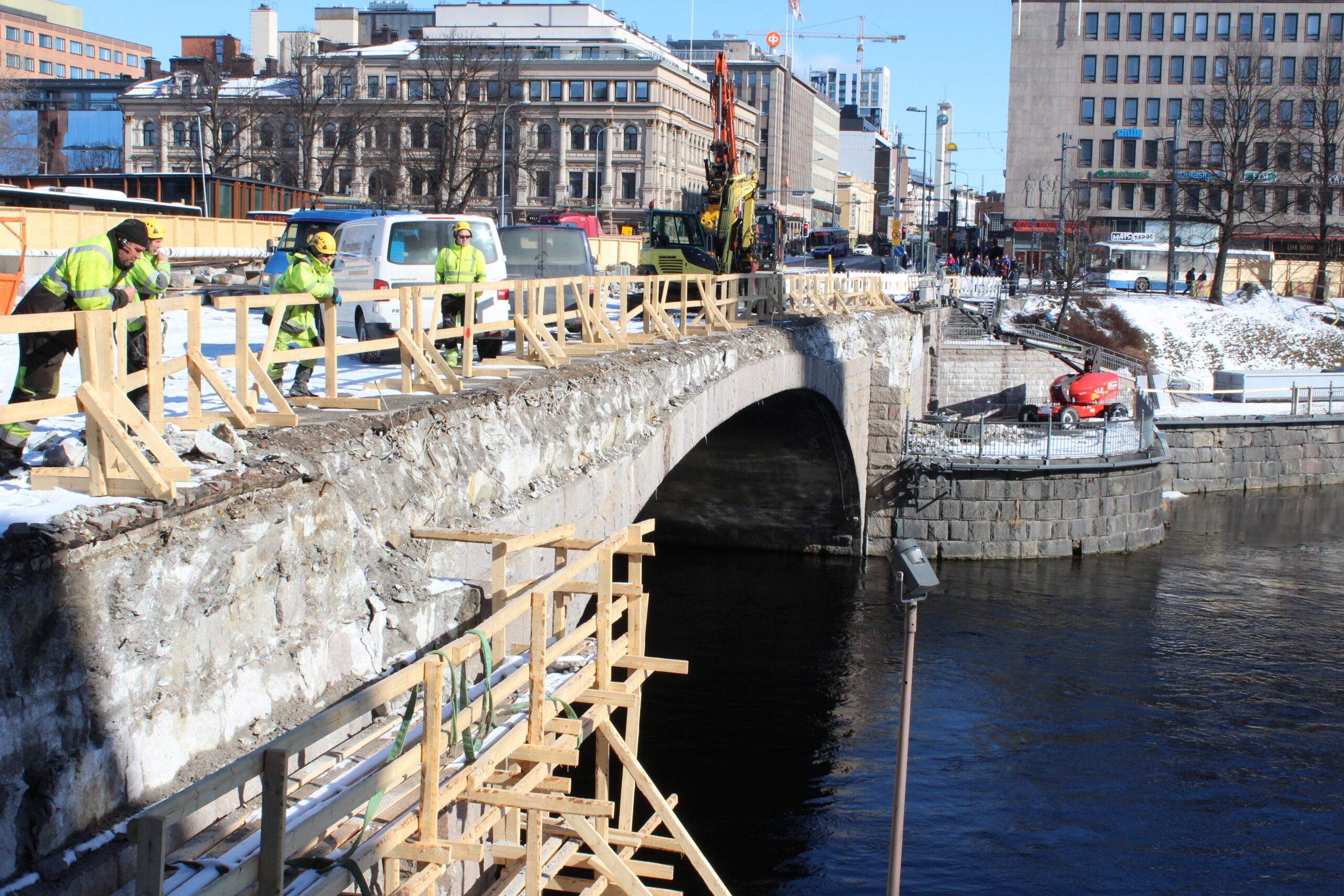 Hämeensilta Bridge Construction Site 26th of March 2018