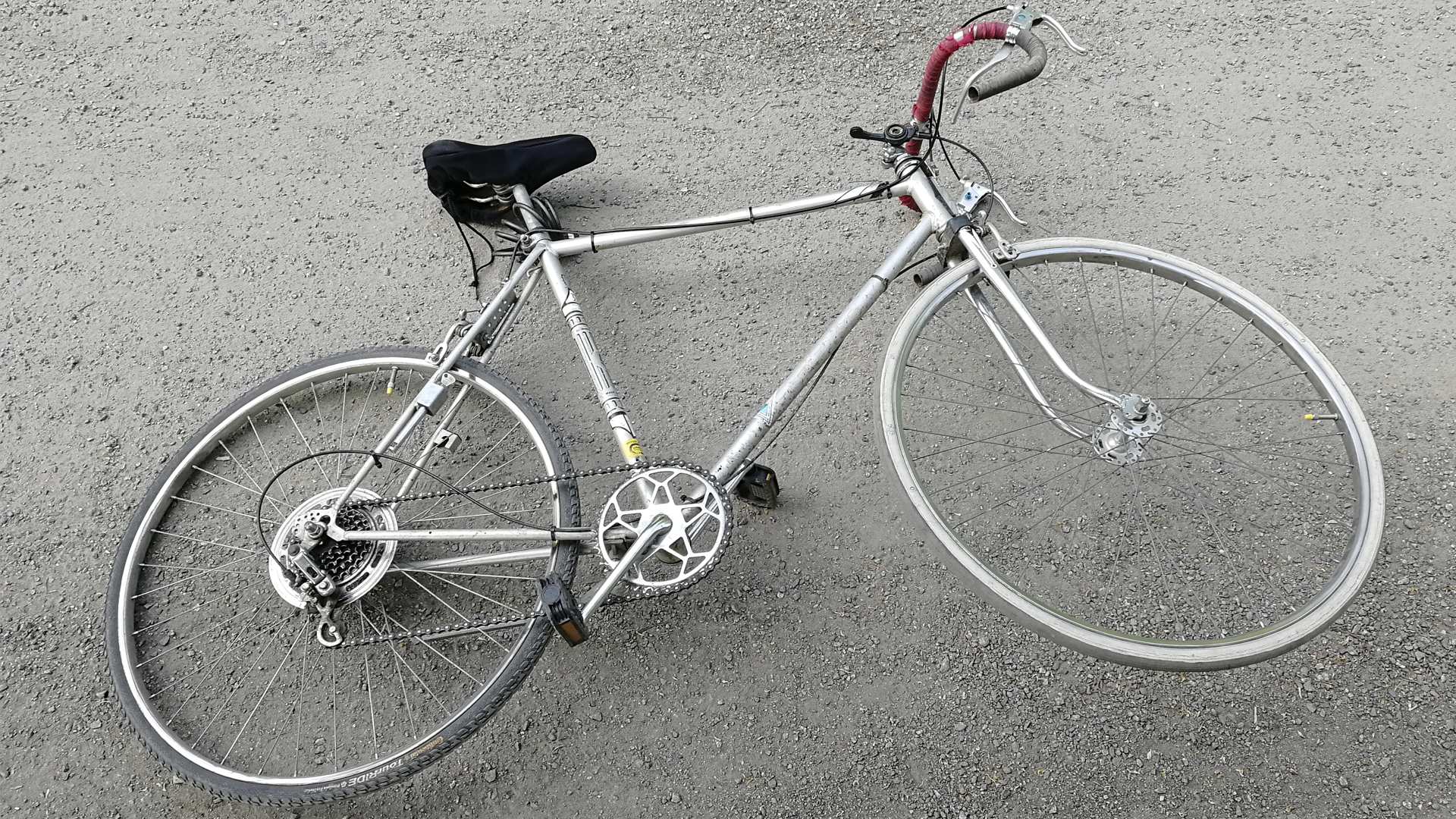 Bicycling on a Gravel Road