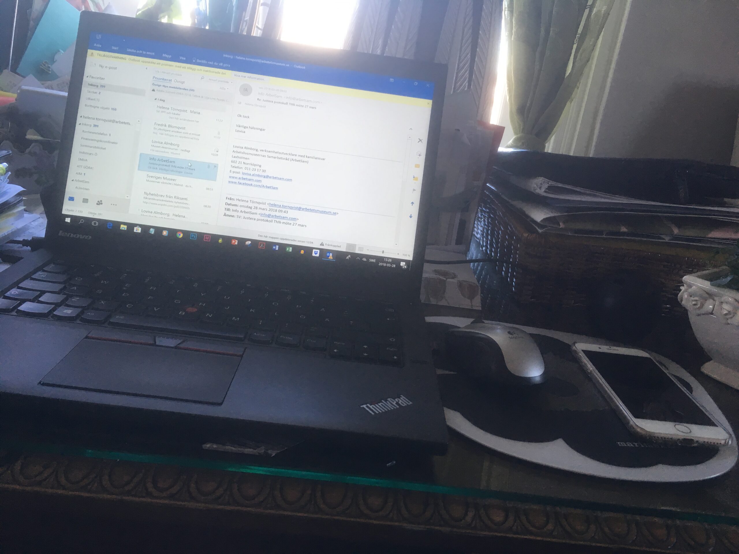 Computer work at home
