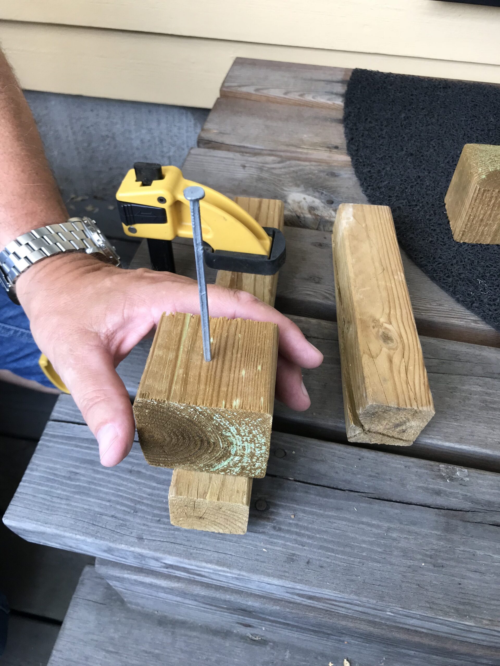 Hammering a nail