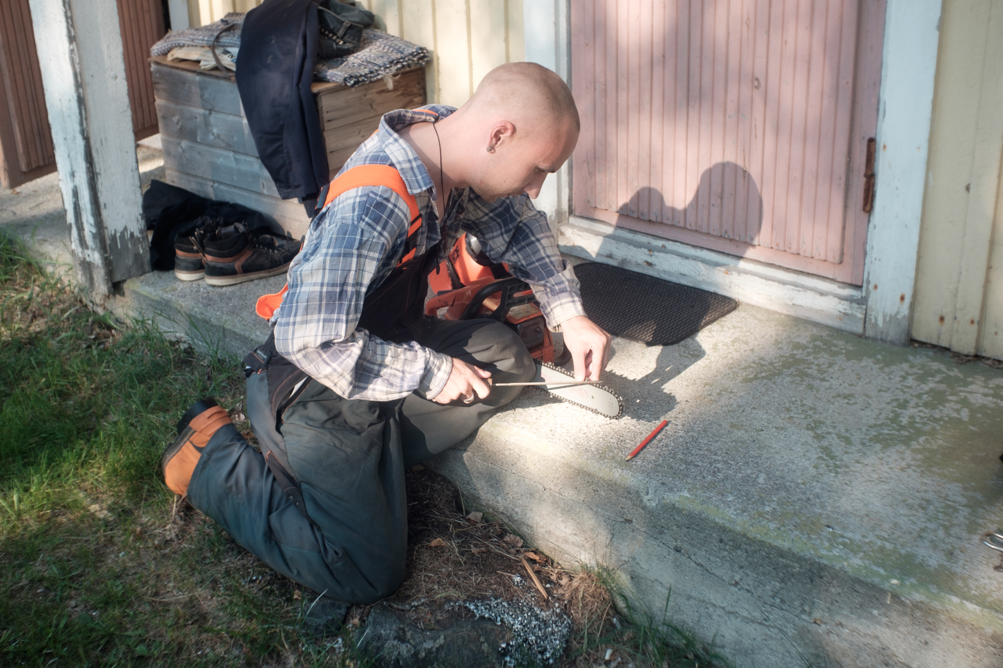 Tree Felling I: Sharpening the Chainsaw