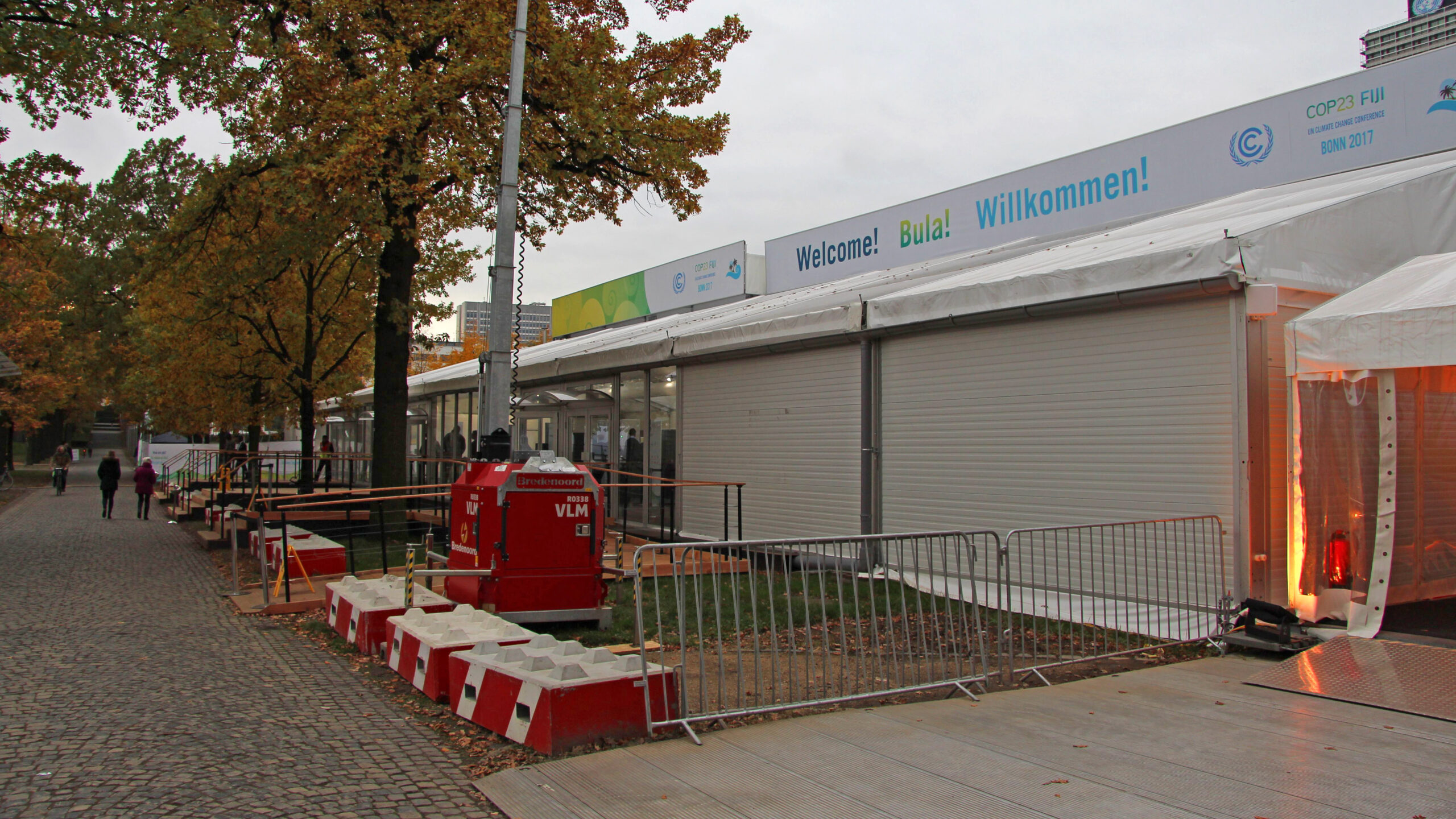 COP23 UN Climate Change Conference in Bonn – Helicopter above Conference Centre