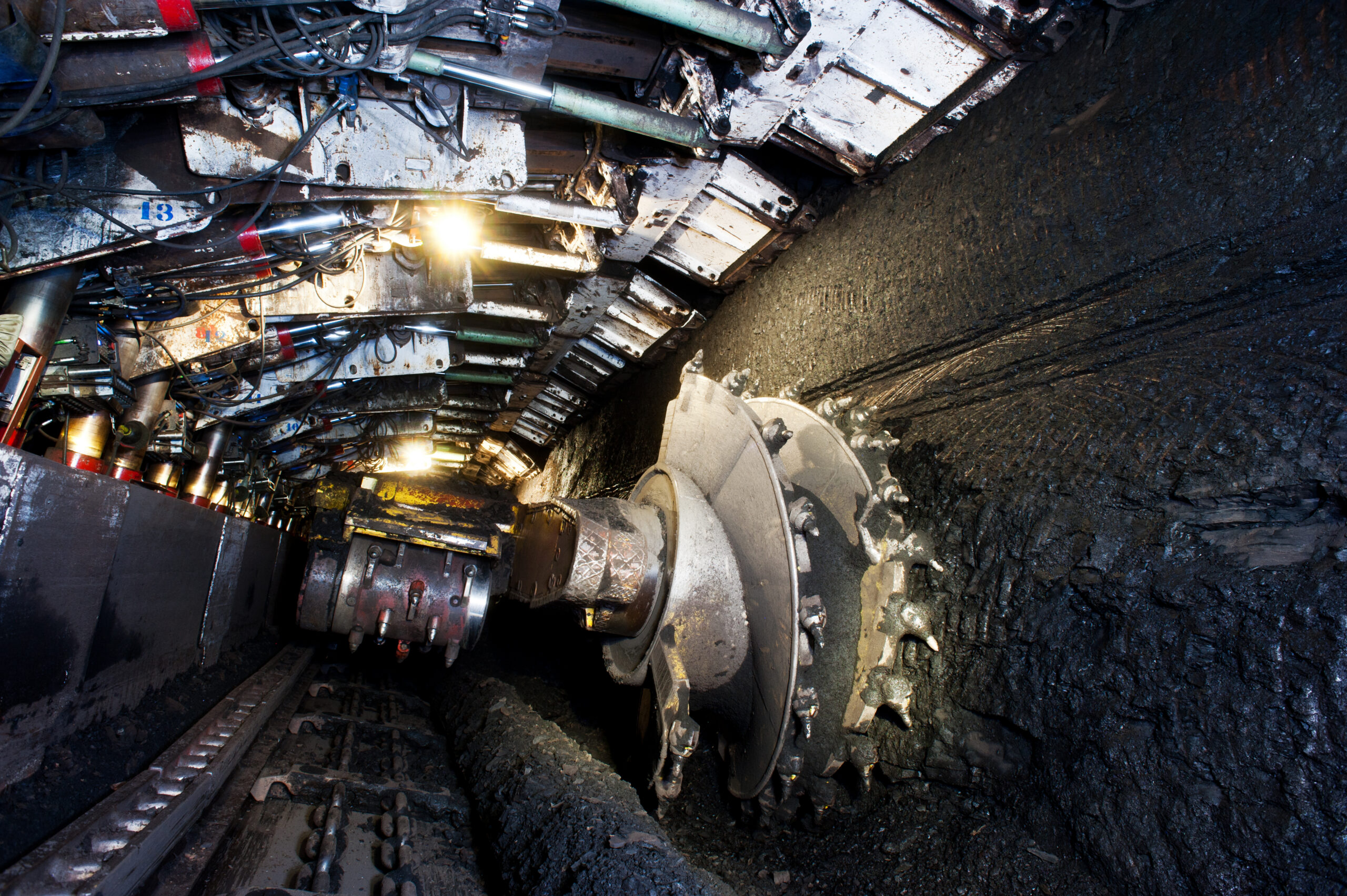 The Velenje Coal Mine, Cutting coal with extraction machine Eickhoff SL 300 (combine)