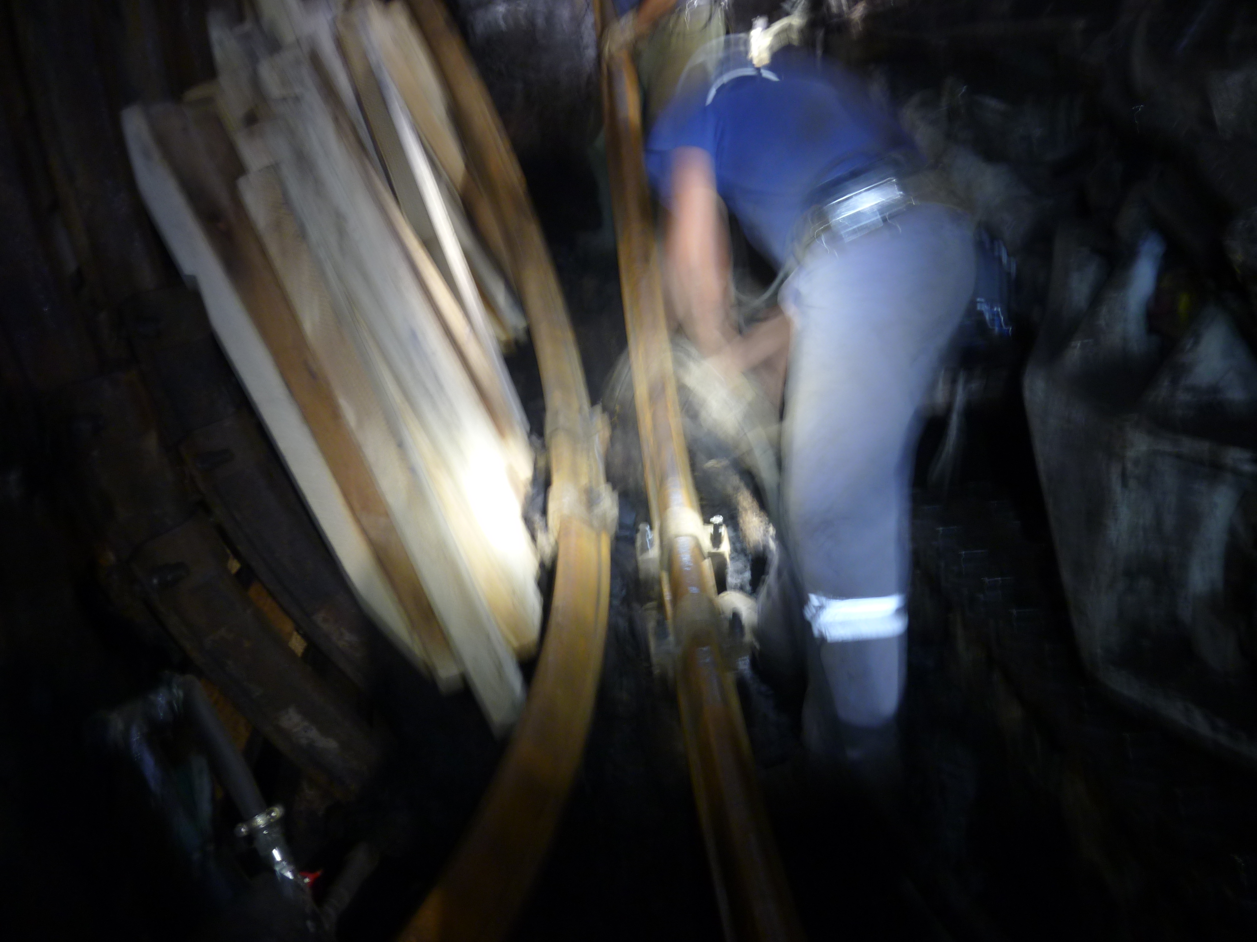 The Velenje Coal Mine, Tightening of clamps on roadway heading site number 7 with torque machinev Ingersoll