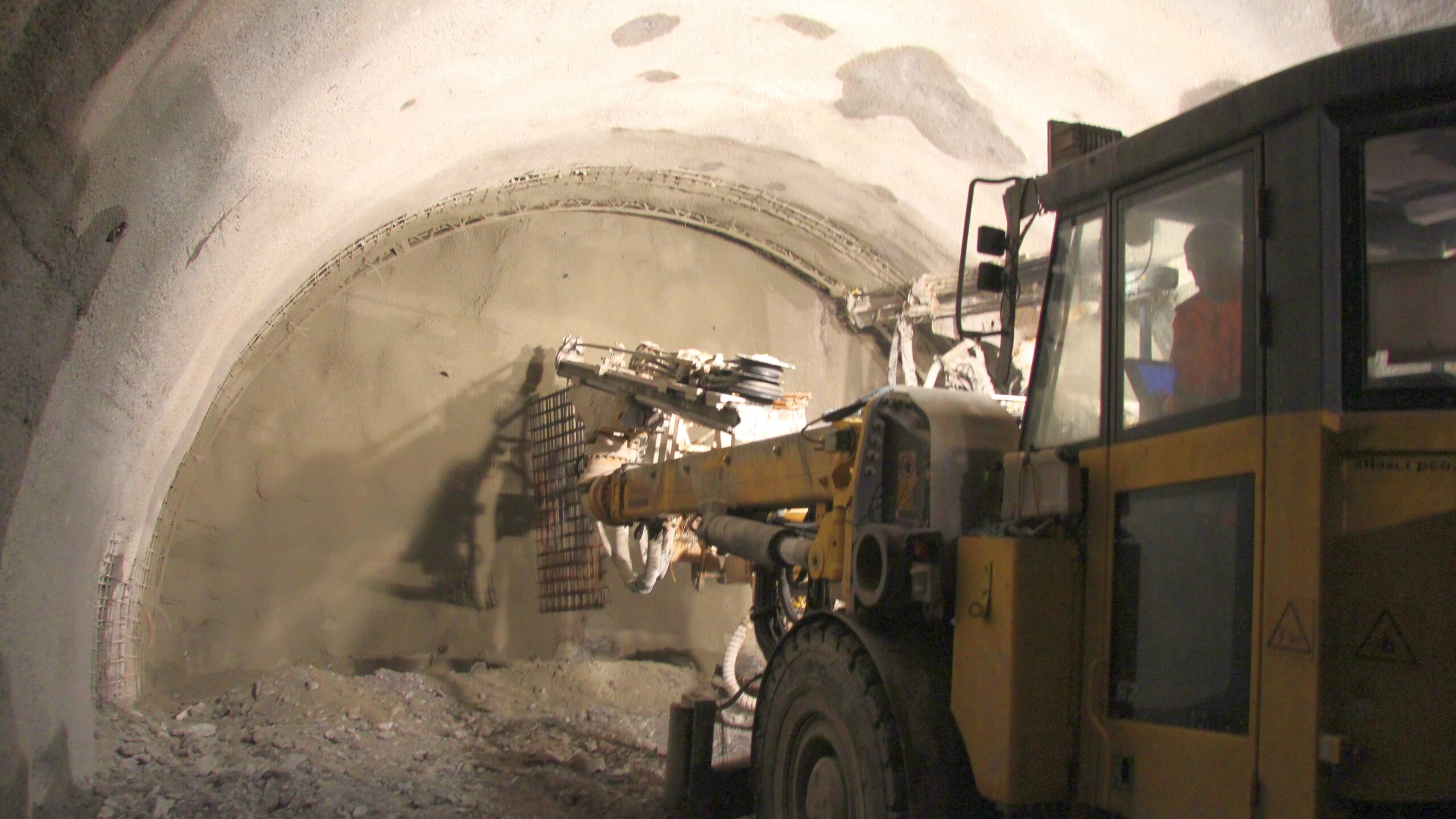 Stuttgart 21 XXI: Drilling Blasting Holes at Tunnel Construction at Ulmer Straße