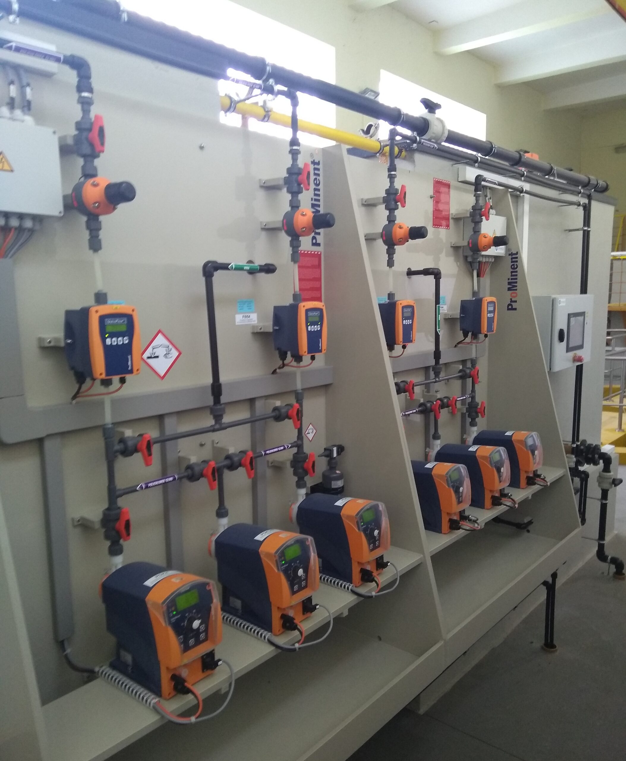 Waterworks (1): the coagulation building - coagulant dosing pumps