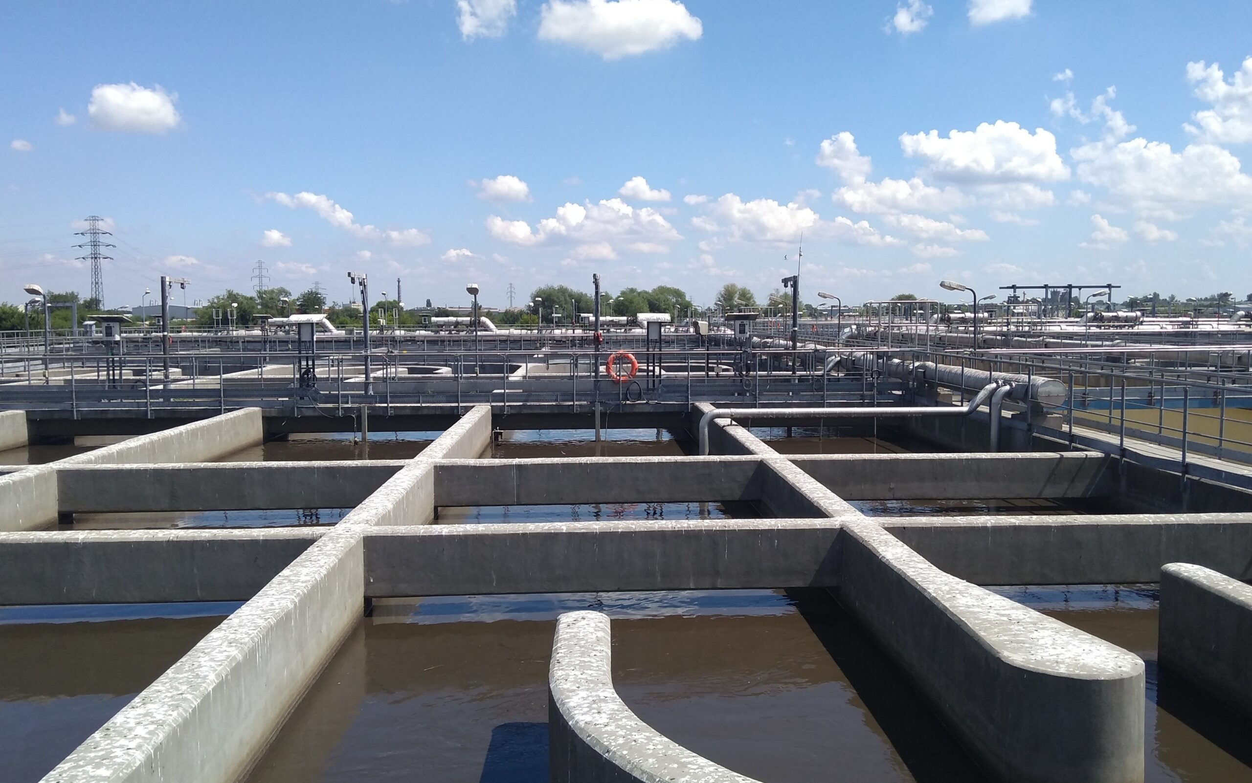 The sewage treatment plant (10): biological reactors