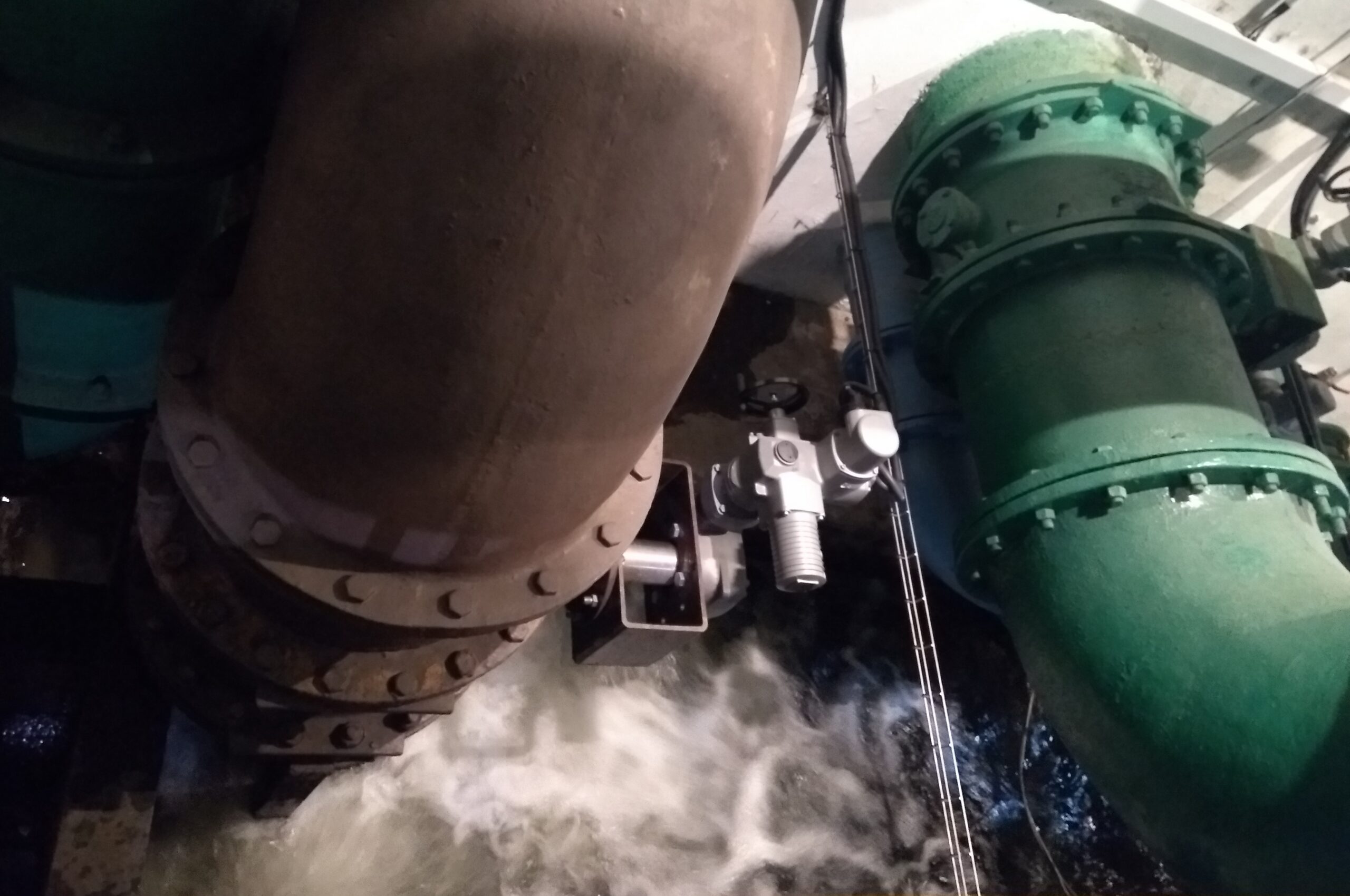 Waterworks (6): the sand filter building - water drainage after rinsing