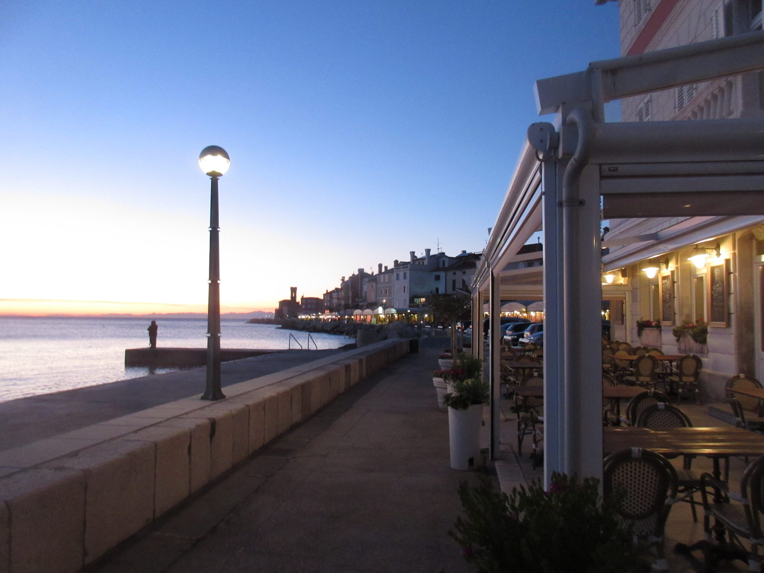 Sandy beach in Piran