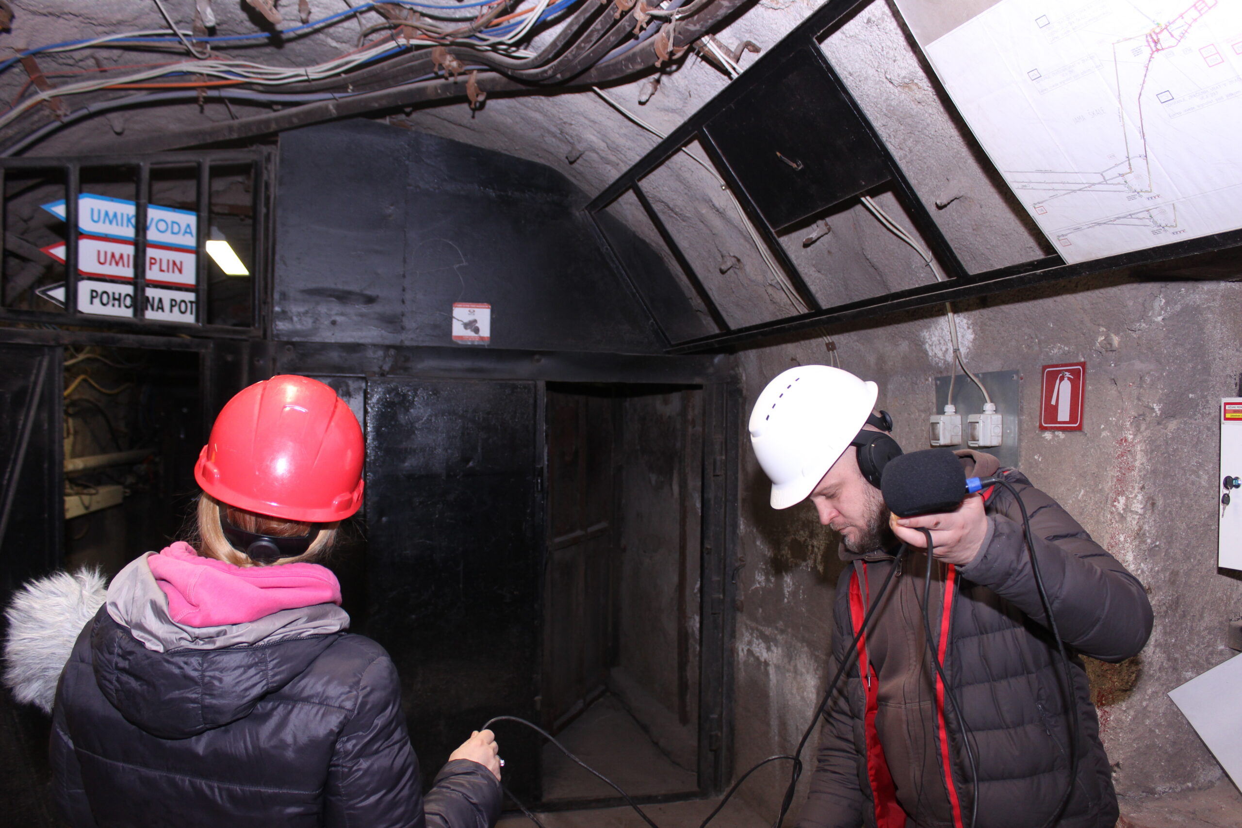 The Coal mining Museum of Slovenia, iron fire doors - opening and closing