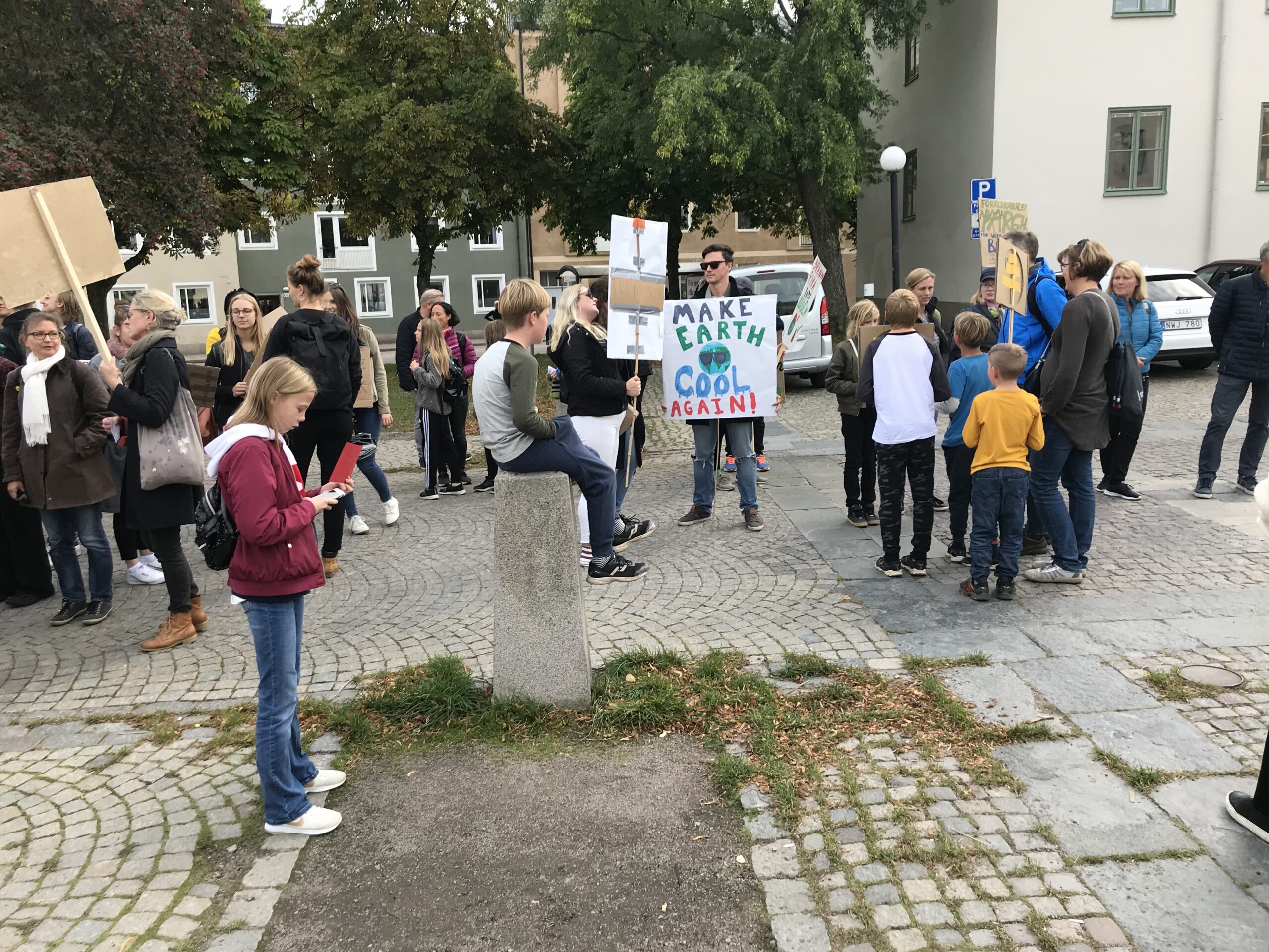 Global strike for future Linköping: Gathering at Borggården